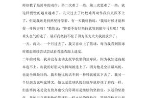 参加篮球训练营的感想怎么写